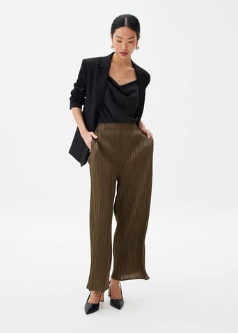 Anh Pleated Straight Leg Pants