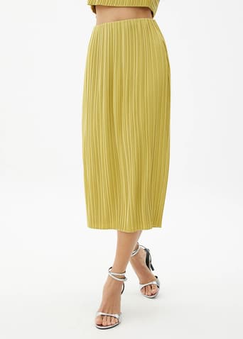 Gym Pleated Column Midi Skirt