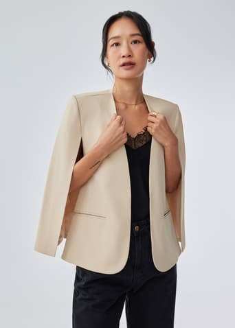 Audrey Tailored Cape Blazer