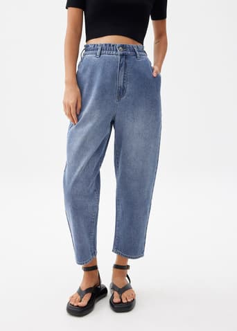 Sloane Elastic Paperbag Jeans