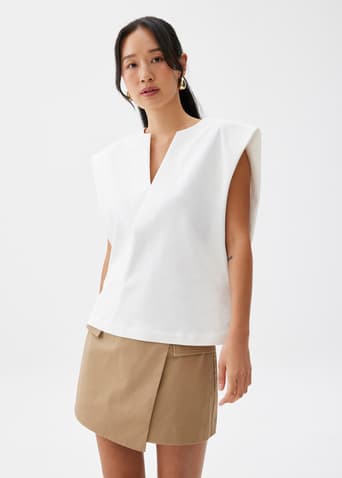 Cotton Boxy Shell Top