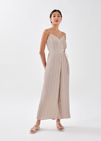 Sabine Pleat Wide Leg Jumpsuit