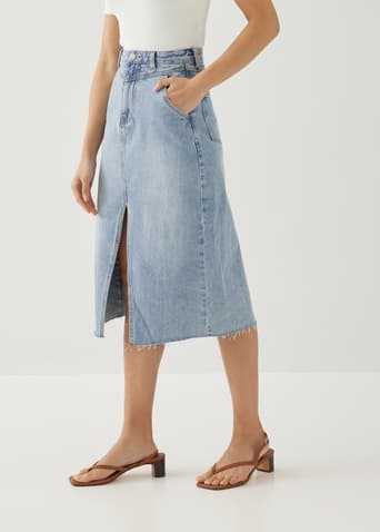 Geia Denim Midi Skirt