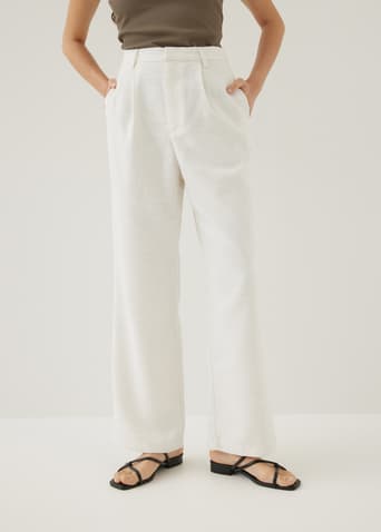 Janeth Textured Straight Leg Pants