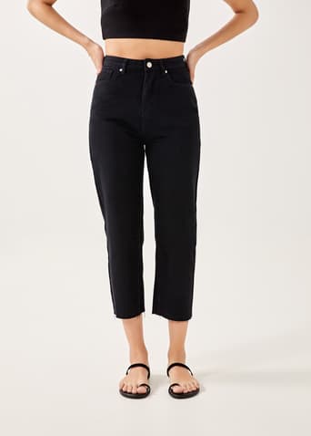 Aurelie High Rise Straight Crop Jeans