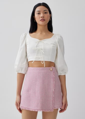 Cessna Houndstooth A-line Skort