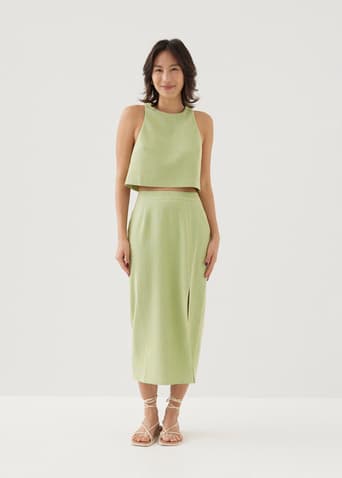 Alissa Tweed Column Midi Skirt